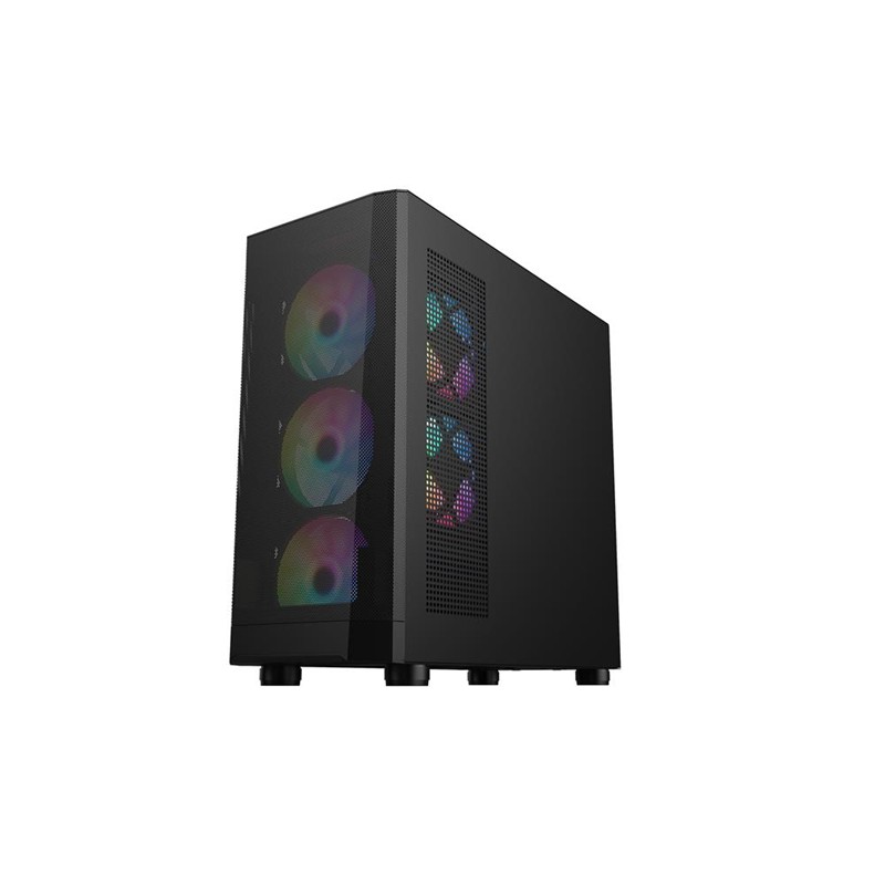 1ST PLAYER FD5-M SİYAH 600W 80+ ARGB 4X12CM FAN TEMPERLİ CAM MESH USB 3.0 M-ATX KASA 