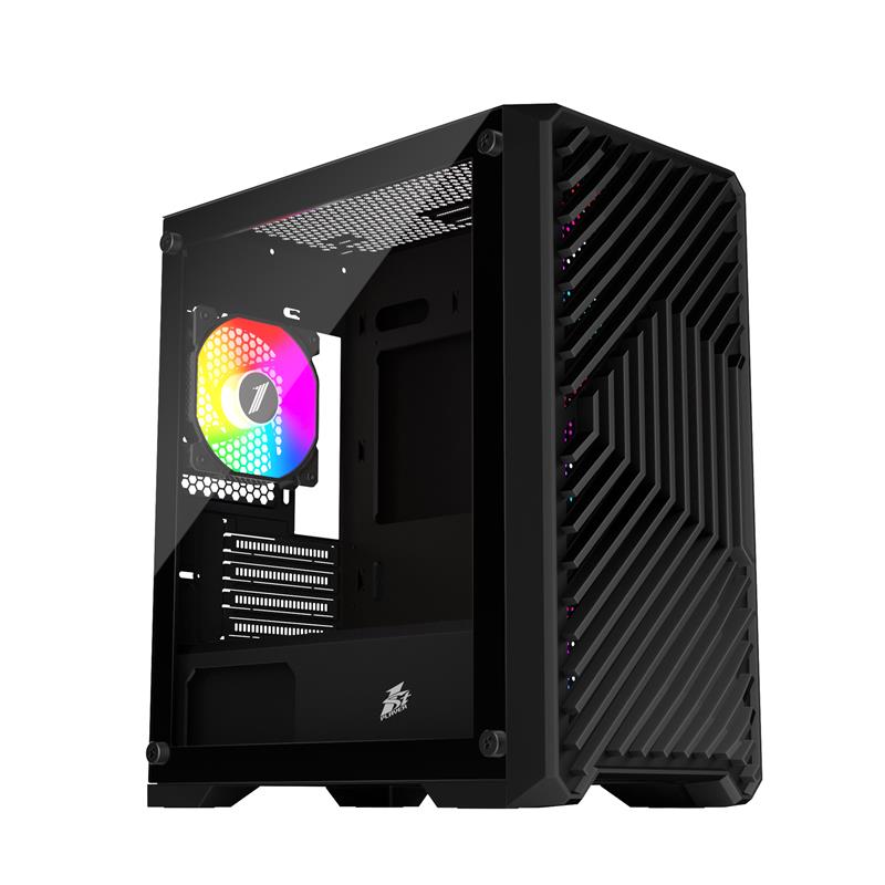 1ST PLAYER TRILOBITE T5 SİYAH 650W 80+ ARGB 4X12CM FAN TEMPERLİ CAM MESH USB 3.0 M-ATX KASA -6662