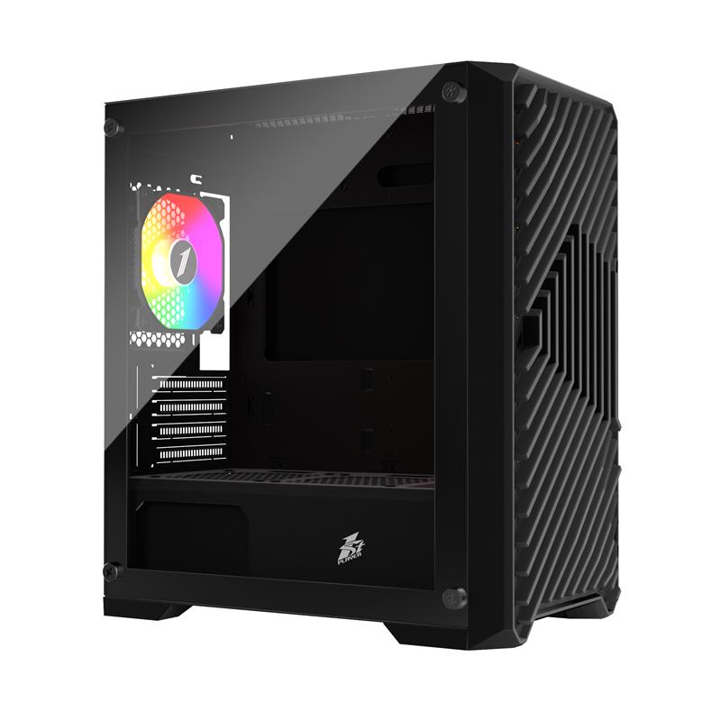 1ST PLAYER TRILOBITE T5 SİYAH 650W 80+ ARGB 4X12CM FAN TEMPERLİ CAM MESH USB 3.0 M-ATX KASA -6663