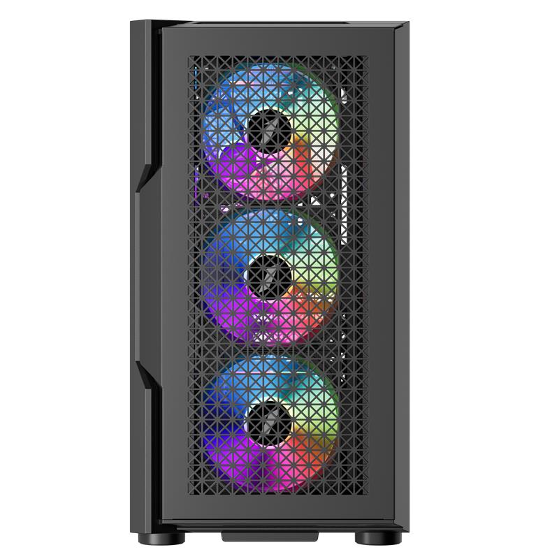 1ST PLAYER TRILOBITE T7 SİYAH 650W 80+ ARGB 4X12CM FAN TEMPERLİ CAM MESH USB 3.0 ATX KASA -6116