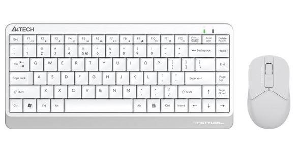 A4 TECH FG1112 BEYAZ Q MM 2.4G KABLOSUZ MINI KLAVYE MOUSE SET 