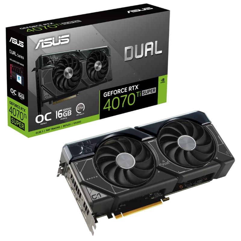 ASUS GEFORCE DUAL-RTX4070TIS-O16G SUPER OC 16GB GDDR6X 256BIT 1XHDMI 3XDP EKRAN KARTI 