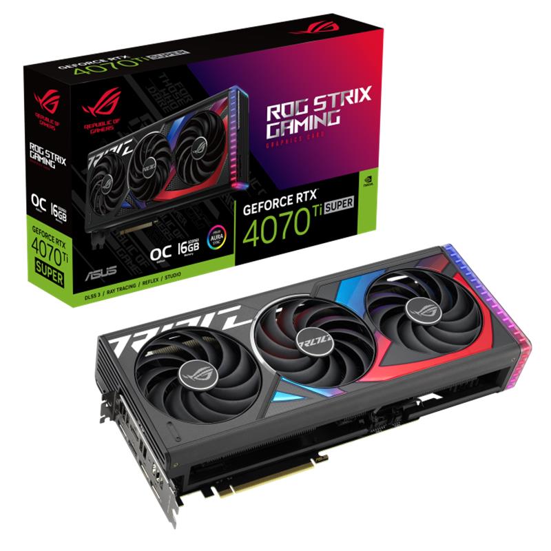 ASUS GEFORCE ROG-STRIX-RTX4070TIS-O16G SUPER OC 16GB GDDR6X 256BIT 2XHDMI 3XDP EKRAN KARTI 