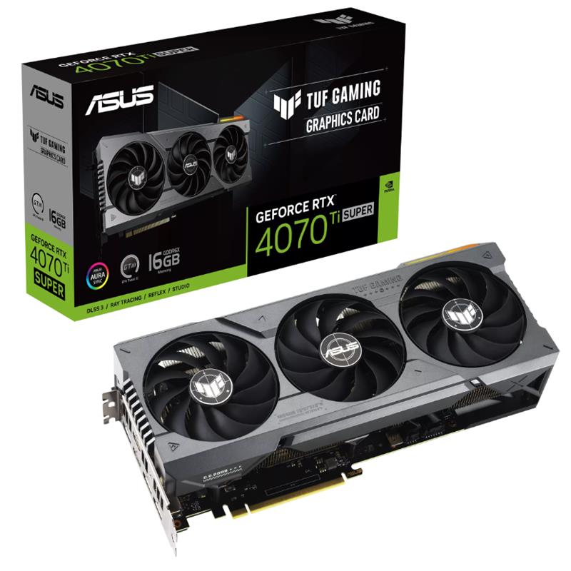 ASUS GEFORCE TUF-RTX4070TIS-16G-GAMING SUPER 16GB GDDR6X 256BIT 2XHDMI 3XDP EKRAN KARTI 