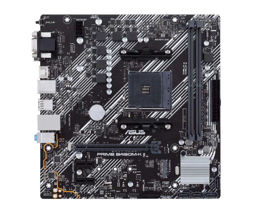 ASUS PRIME B450M-K II DDR4 4400MHZ 1XVGA 1XHDMI 1XDVI 1XM.2 USB 3.2 MATX AM4 (2. VE 1.NESİL İŞLEMCİ UYUMLU) -5678