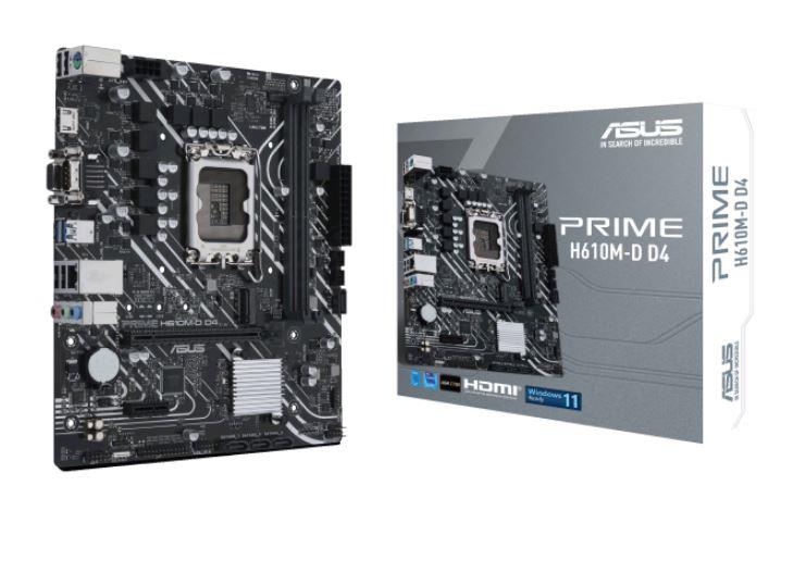 ASUS PRIME H610M-D D4 DDR4 3200MHZ 1XVGA 1XHDMI 1XM.2 USB 3.2 MATX 1700P (12. / 13. VE 14. NESİL İŞLEMCİ UYUMLU) 