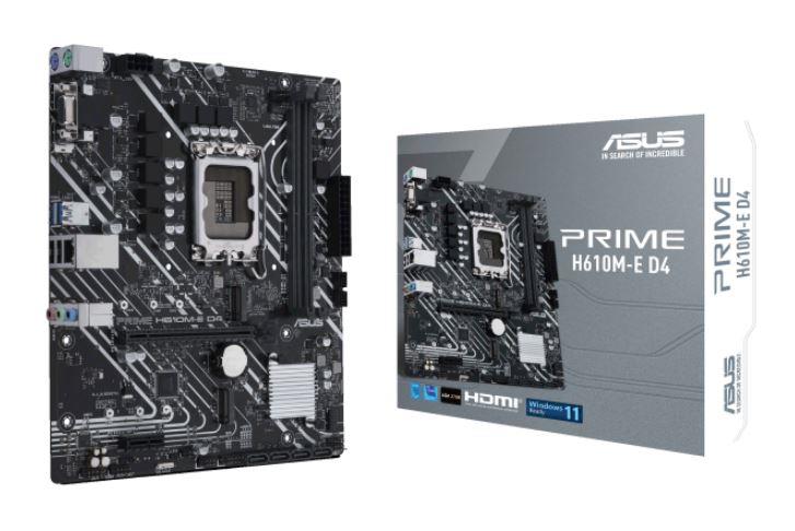 ASUS PRIME H610M-E D4 DDR4 3200MHZ 1XVGA 1XHDMI 1XDP 2XM.2 USB 3.2 MATX 1700P (12. / 13. VE 14. NESİL İŞLEMCİ UYUMLU) 