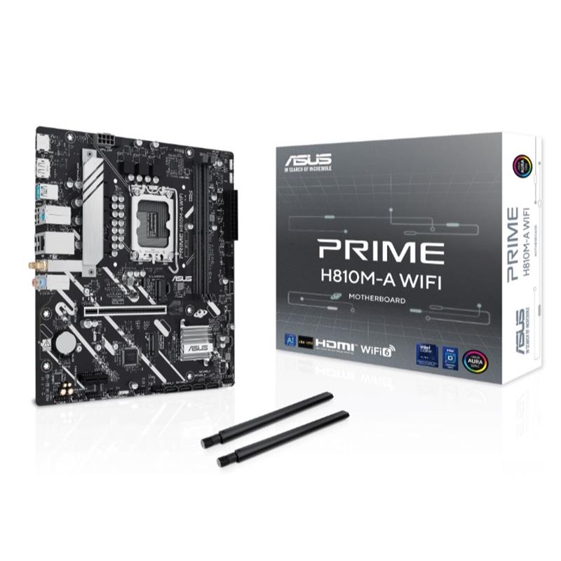 ASUS PRIME H810M-A WIFI DDR5 6400MHZ 1XHDMI 1XDP 2XM.2 USB 3.2 MATX 1851P (INTEL ULTRA PROCESSORS SERIES 2) 