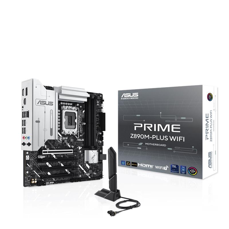 ASUS PRIME Z890M-PLUS WIFI DDR5 8666MT/S 1XHDMI 1XDP 1XUSB TYPE-C 3XM.2 MATX 1851P (INTEL ULTRA PROCESSORS SERIES 2) 