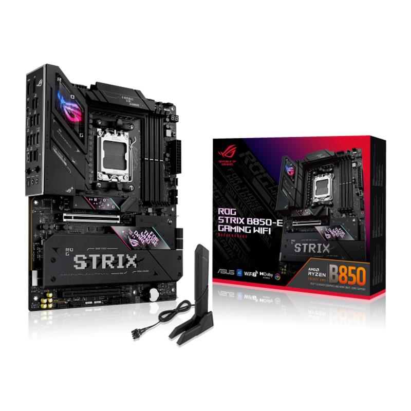 ASUS ROG STRIX B850-E GAMING WIFI DDR5 8000MT/S 1XHDMI 1XDP 1XUSB TYPE-C 5XM.2 ATX AM5 (9000/8000/7000 İŞLEMCİ UYUMLU) 