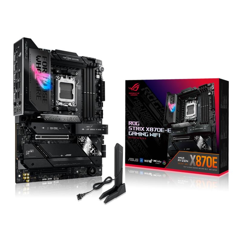 ASUS ROG STRIX X870E-E GAMING WIFI DDR5 8000MHZ 1XHDMI 1XDP 4XM.2 AM5 ATX (AMD 9000/8000/7000 SERİ İŞLEMCİ UYMLU) -5494