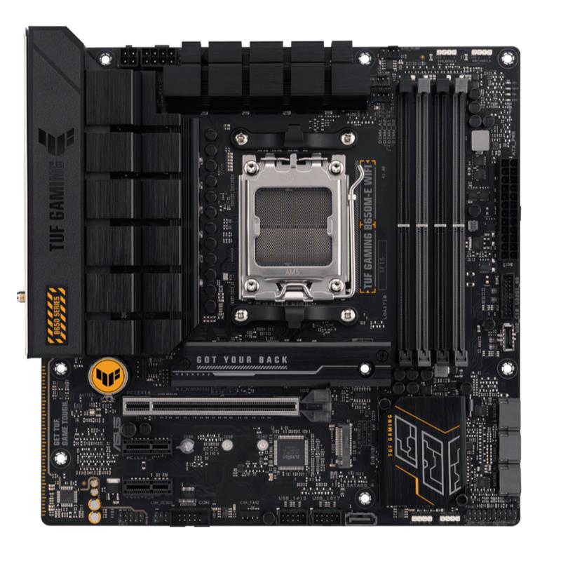 ASUS TUF GAMING B650M-E WIFI DDR5 6400MHZ 1XHDMI 2XDP 2XM.2 USB 3.2 MATX AM5 ( AMD AM5 7000 SERİSİ İŞLEMCİ İLE UYUMLU) -5392