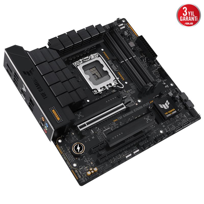 ASUS TUF GAMING B760M-PLUS DDR5 7200MHZ 1XHDMI 1XDP 2XM.2 MATX 1700P (12. / 13. VE 14. NESİL İŞLEMCİ UYUMLU) -5604