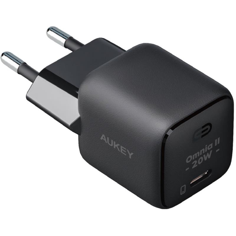 AUKEY PA-B1T-BK 20W OMNİA II MİNİ GAN PD QC 3.0 TYPE C HIZLI ŞARJ ADAPTÖRÜ 
