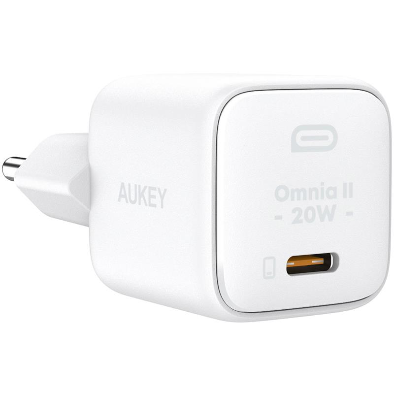 AUKEY PA-B1T-WH 20W OMNİA II MİNİ GAN PD QC 3.0 TYPE C HIZLI ŞARJ ADAPTÖRÜ 
