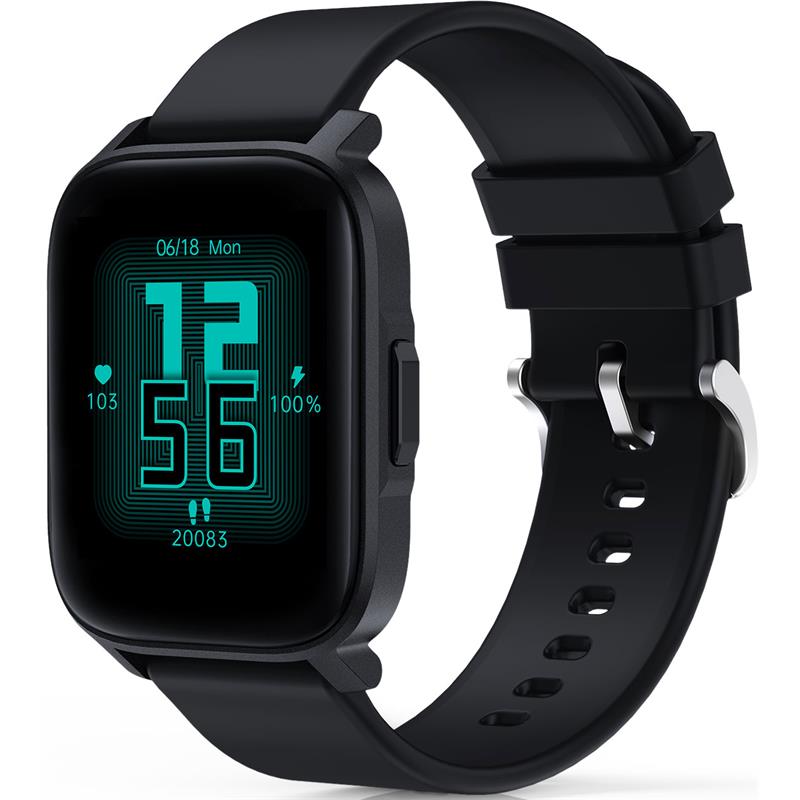 AUKEY SW-1S-BK AKILLI SAAT 4.3CM IP68 TFT LCD PARLAK EKRAN BT ARAMA SAĞLIK MONİTÖRÜ 12 GÜN PİL SİYAH 