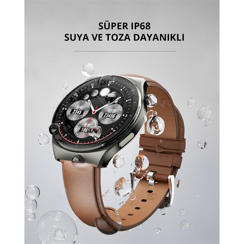 AUKEY SW-2U-GY AKILLI SAAT 3.6CM AMOLED EKRAN VE 15 GÜN PİL ÖMRÜ IP68 GRİ -13919