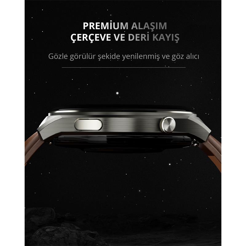 AUKEY SW-2U-GY AKILLI SAAT 3.6CM AMOLED EKRAN VE 15 GÜN PİL ÖMRÜ IP68 GRİ -13920