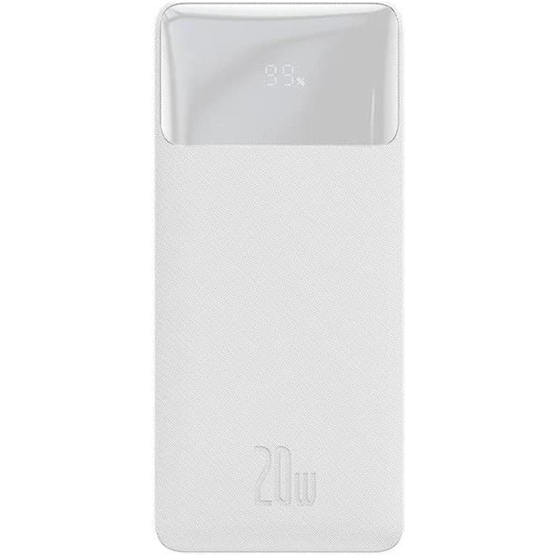 BASEUS BIPOW OVERSEAS DİJİTAL PPBD050302 20W 20.000 MAH BEYAZ POWERBANK GIRIS:MICRO USB/TYPE-C 