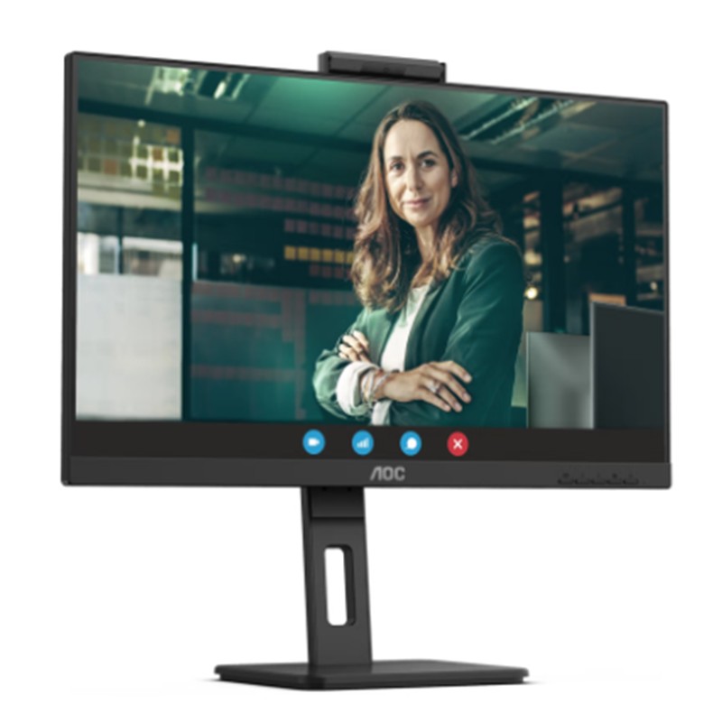 23.8 AOC 24P3CW IPS 4MS 75MHZ 1XHDMI 1XDP USB TYPE-C RJ45 FHD 1920X1080 WEBCAM HOPARLÖR ÇERÇEVESİZ VESA SİYAH -18772