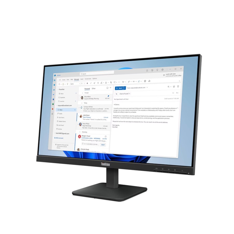 23.8 LENOVO S24-4E THINKVISION 64B5KAT1TK 4MS 100HZ HDMI+VGA WLED MONITOR -18885