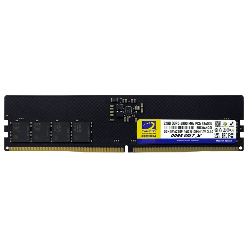 32 GB DDR5 4800MHZ TWINMOS CL40 DT TMD532GB4800U40 