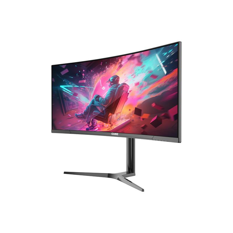 34 CUBE PA-34V165C VA 1MS 165HZ HDMI DP TYPE-C USB 2K WQHD 3440X1440 FREESYNC CURVED YUKSEKLIK AYARI VESA RGB SIYAH GAMI-3160941