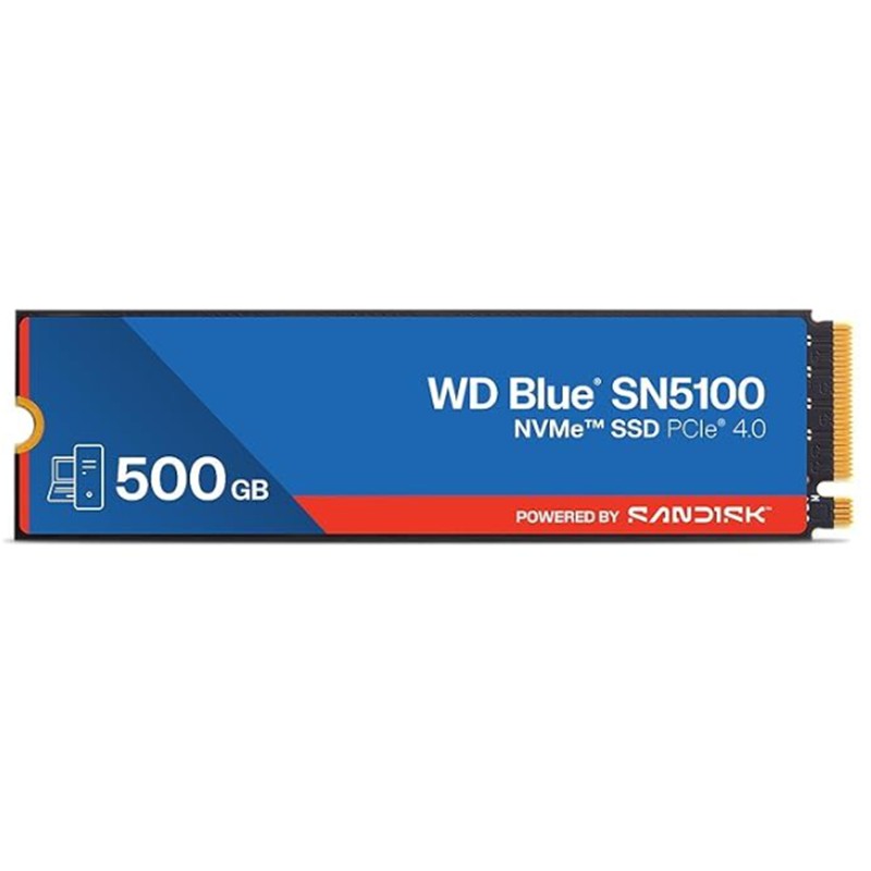 500 GB WD BLUE SN5100 PCI-4.0 5000MB/S 4000MB/S M2 SSD WDS500G5B0E 