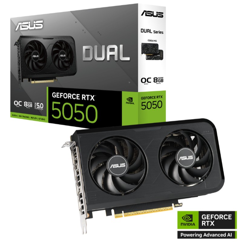 ASUS GEFORCE DUAL-RTX5050-O8G 8GB GDDR6 128BIT 1XHDMI 3XDP EKRAN KARTI 