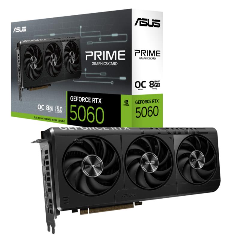 ASUS GEFORCE PRIME-RTX5060-O8G 8GB GDDDR7 128BIT 1XHDMI 3XDP EKRAN KARTI 