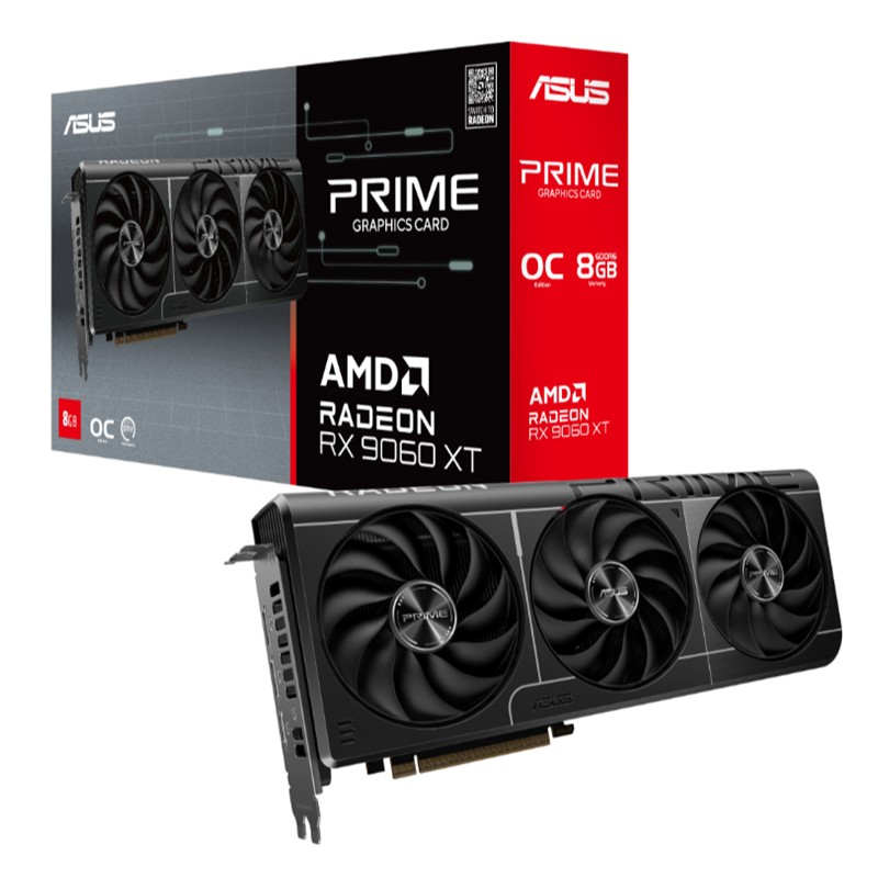 ASUS GEFORCE PRIME-RX9060XT-O8G 8GB GDDDR6 128BIT 1XHDMI 2XDP EKRAN KARTI 