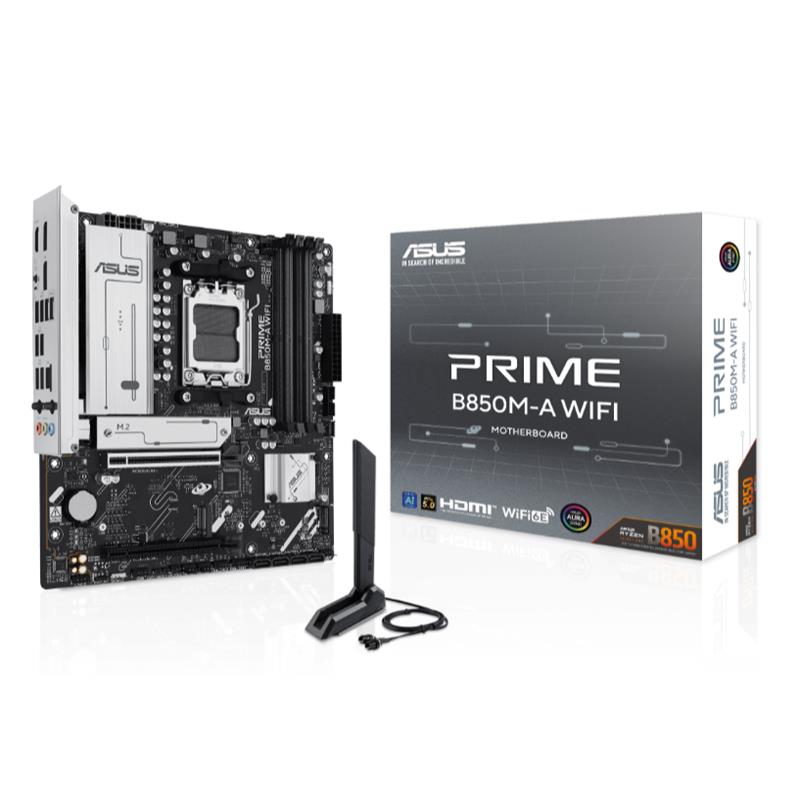 ASUS PRIME B850M-A WIFI DDR5 8000MT/S 3XM.2 USB3.2 AM5 MATX 