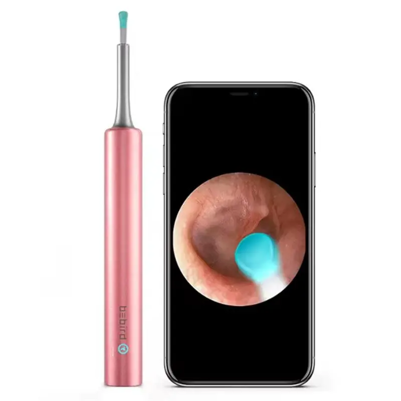 BEBIRD T5 3MP KAMERA 3.5MM LENS ŞARJLI WIFI GÖRÜNTÜLÜ KULAK TEMİZLEYİCİ PEMBE RENK 