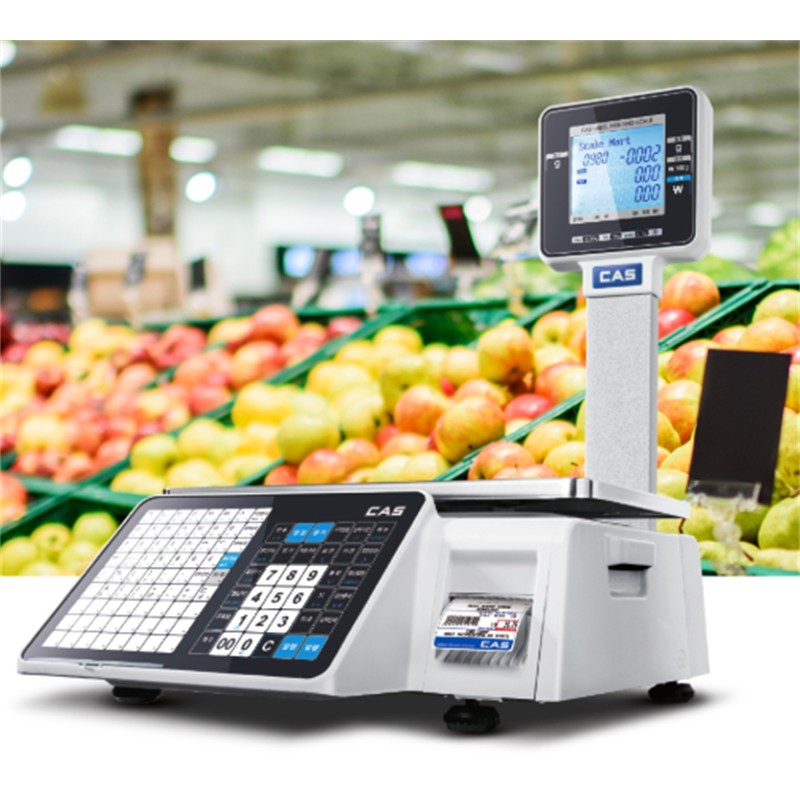 CAS CL3000 30KG 202DPI DİREKT TERMAL ETHERNET LCD EKRAN BOYUNLU BARKODLU TERAZİ -3196411