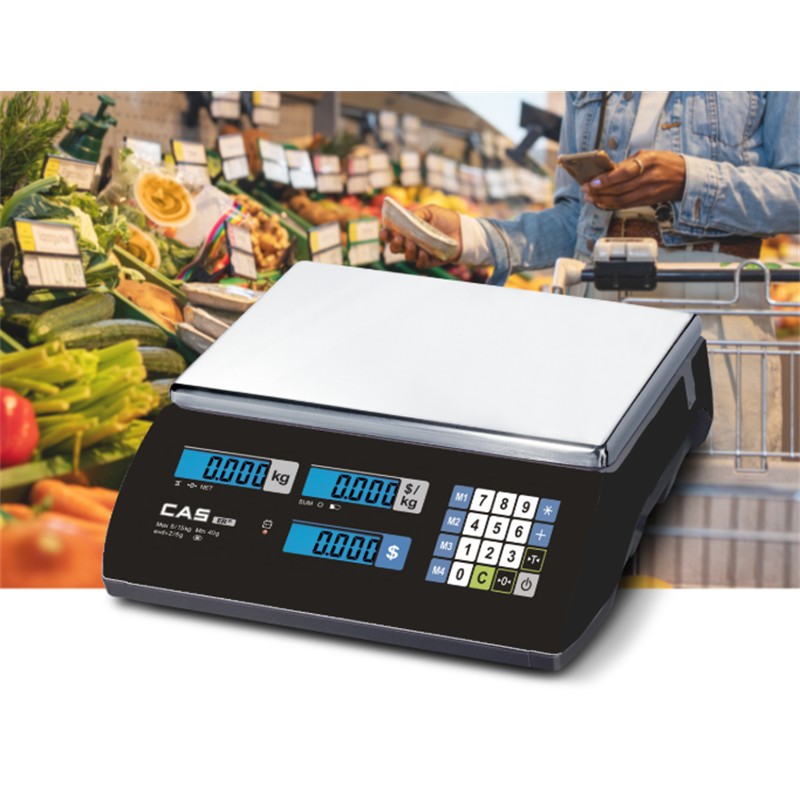 CAS ER JR 15KG LCD EKRAN BOYUNSUZ FİYAT HESAPLAMALI TERAZİ -3196408