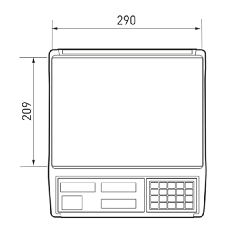 CAS ER JR 15KG LCD EKRAN BOYUNSUZ FİYAT HESAPLAMALI TERAZİ -3196409