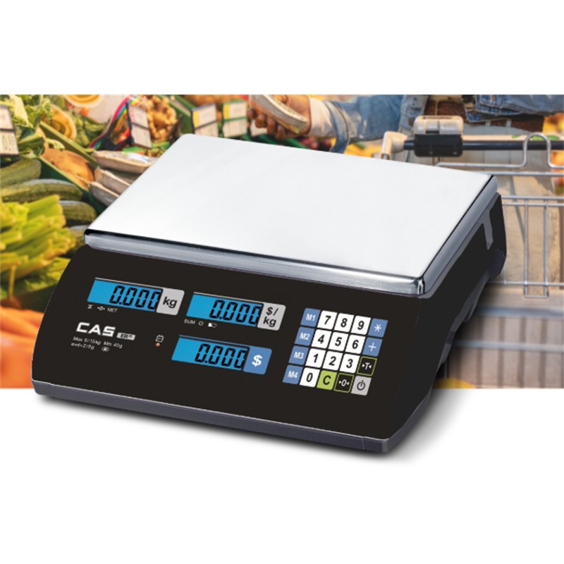 CAS ER JR 30KG LCD EKRAN BOYUNSUZ FİYAT HESAPLAMALI TERAZİ -4254250