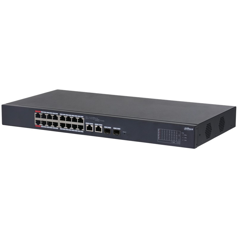 DAHUA CS4218-16ET-135 16 PORT 10/100 + 2XRJ45/1GB SFP COMBO CLOUD YÖNETİLEBİLİR RACKMOUNT 135W POE SWITCH 