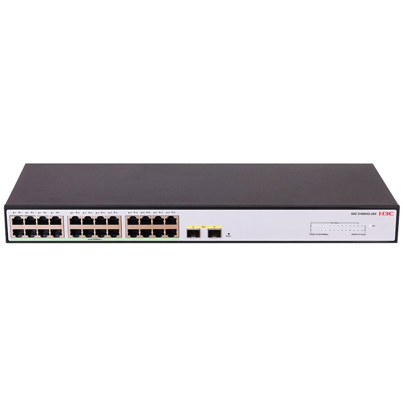 H3C AOLYNK S1600V2-26S 24 PORT GIGABIT + 2XGB SFP UPLINK YÖNETİLEBİLİR SWITCH 