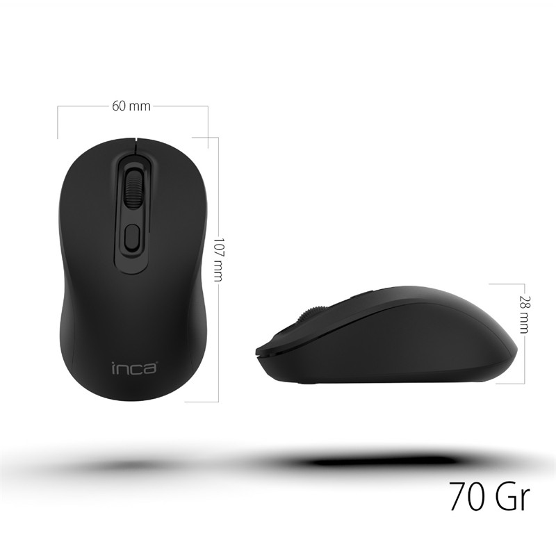 INCA IWM-288T  BLUETOOTH + WIRELESS ERGONOMIC DESIGN SILENT  MOUSE -3172618