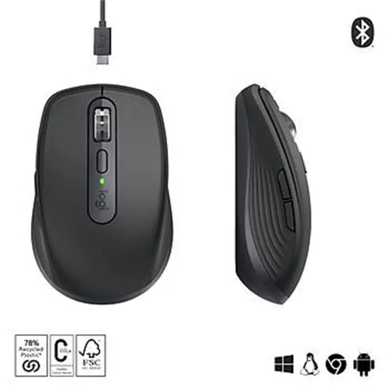 LOGITECH MX ANYWHERE 3S KOMPAKT OPTİK SENSÖRLÜ SESSİZ BLUETOOTH KABLOSUZ MOUSE SİYAH 910-006929 -4256165