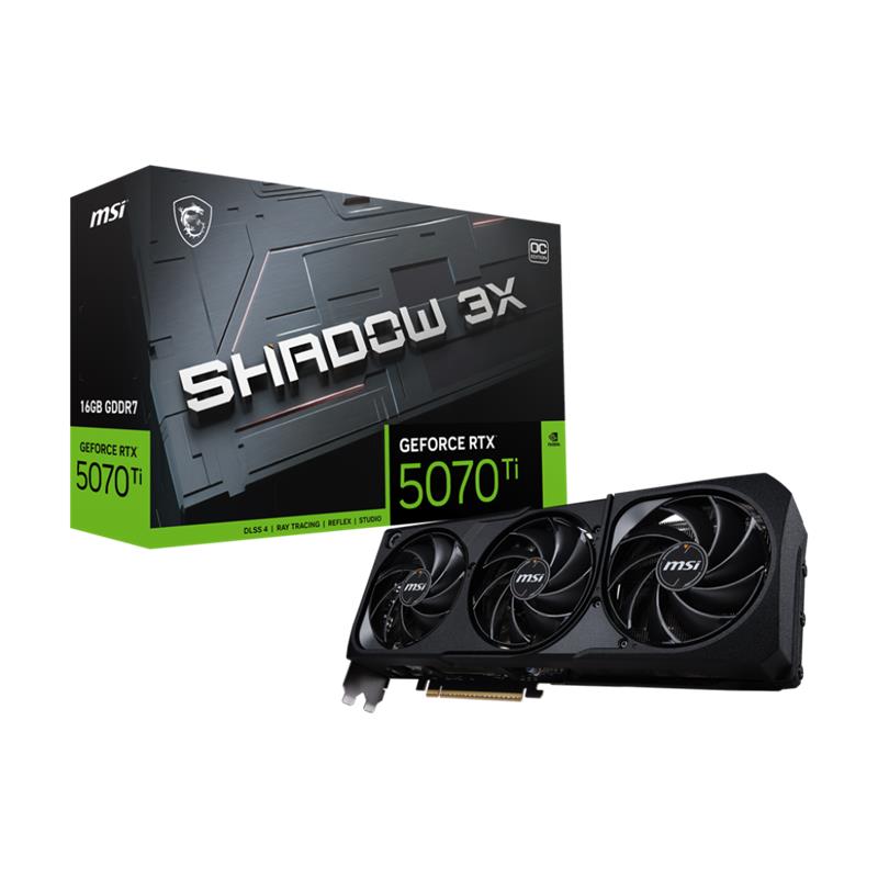 MSI GEFORCE RTX5070TI 16G SHADOW 3X OC 16GB GDDR7 256BIT 1XHDMI 3XDP EKRAN KARTI -4257489
