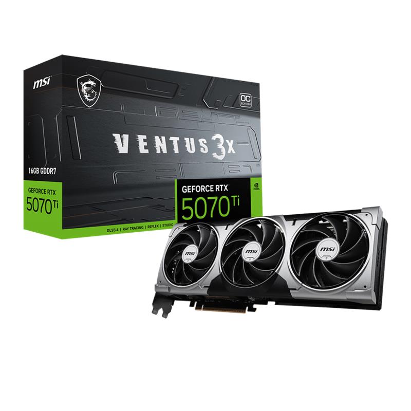 MSI GEFORCE RTX5070TI 16G VENTUS 3X OC 16GB GDDR7 256BIT 1XHDMI 3XDP EKRAN KARTI 