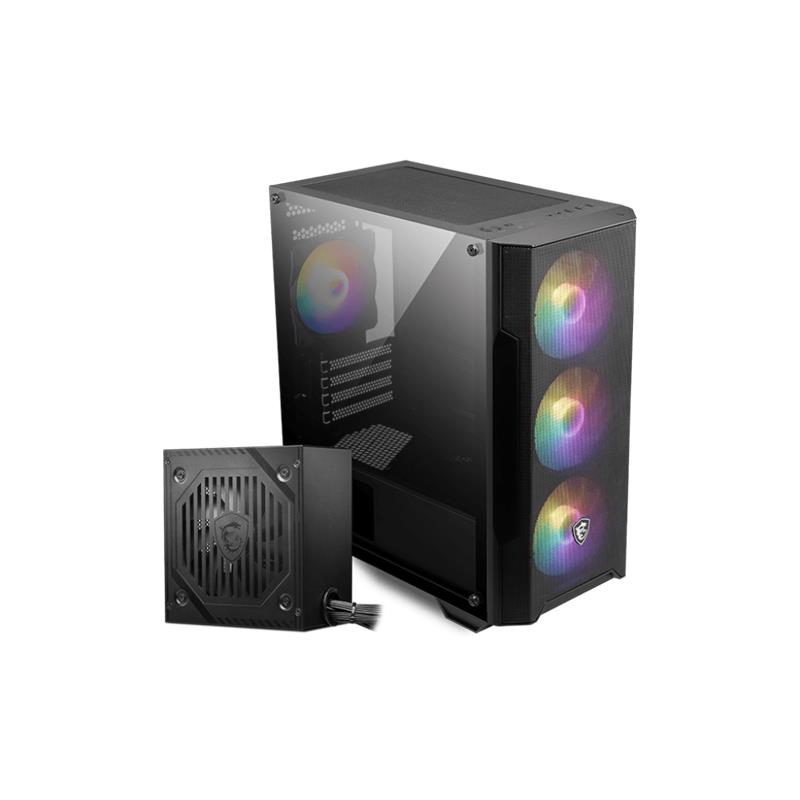 MSI MAG FORGE M100A D60 AKRİLİK YAN PANEL 3X120MM 1X120MM ARGB FAN 600W 80+ PSU MATX GAMING KASA -3174660