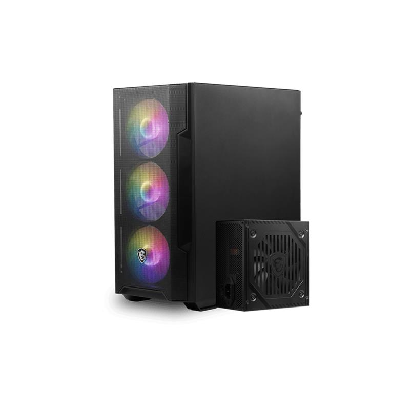 MSI MAG FORGE M100A D60 AKRİLİK YAN PANEL 3X120MM 1X120MM ARGB FAN 600W 80+ PSU MATX GAMING KASA -3174662