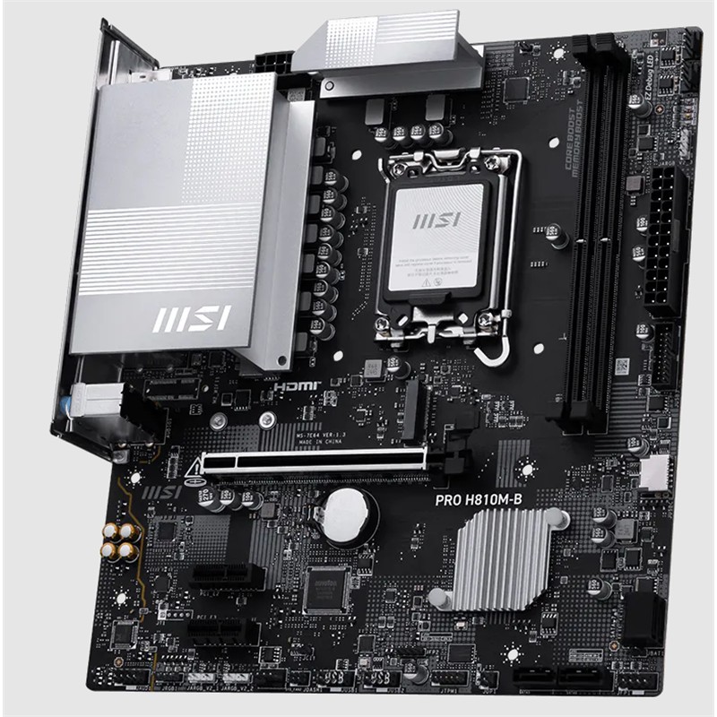 MSI PRO H810M-B DDR5 6400MHZ 1XHDMI 1XDP 1XM.2 MATX 1851P (INTEL ULTRA PROCESSORS SERIES 2) -18100