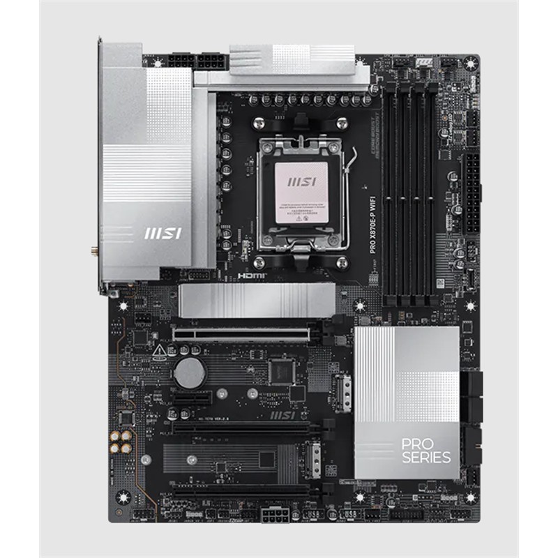 MSI PRO X870E-P WIFI DDR5 8200MT/S 1XHDMI 3XM.2 USB AM5 ATX(AMD AM5 9000/8000/7000 SERİLERİ İLE UYUMLU) -18052