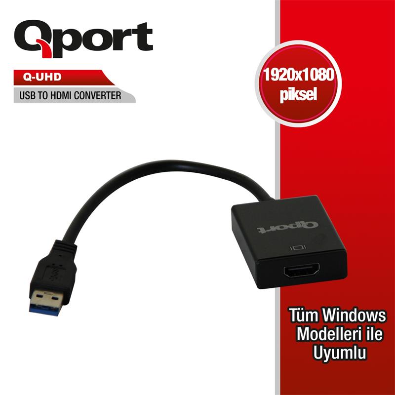 QPORT Q-UHD USB 3.0 TO HDMI DÖNÜŞTÜRÜCÜ -3922719