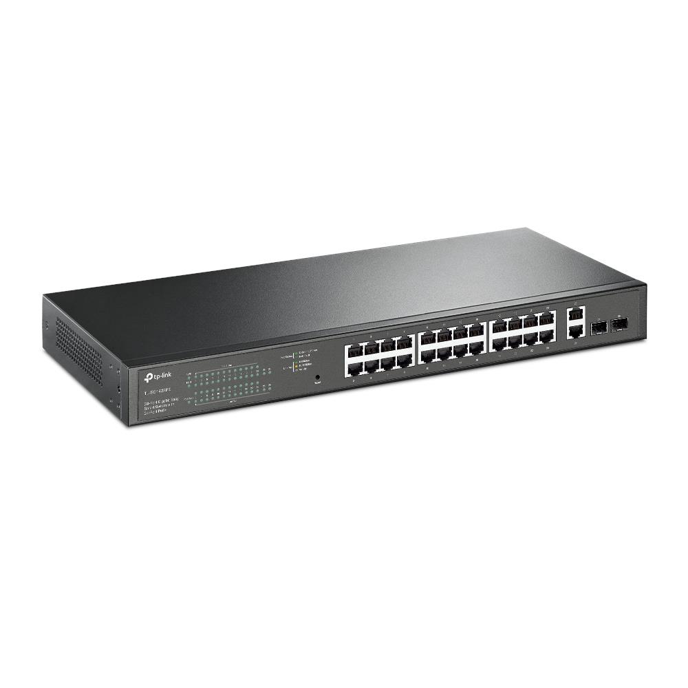 TP-LINK TL-SG1428PE 24 PORT GIGABIT + 2XGIGABIT RJ45/SFP UPLINK YÖNETİLEBİLİR 250W POE RACKMOUNT SWITCH -48130247