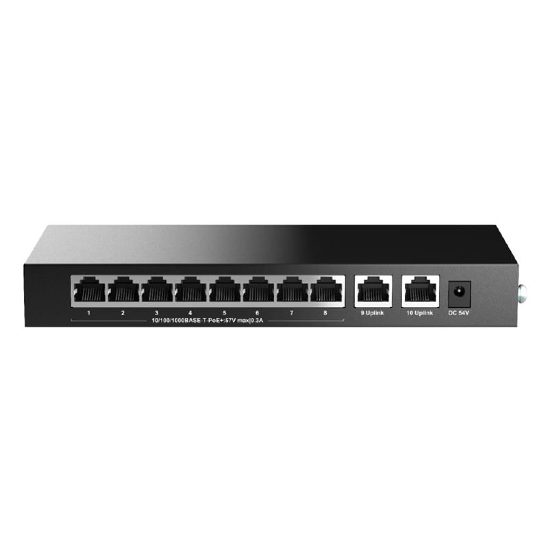 H3C MAGIC BS210T-HP 8 PORT GIGABIT + 2 PORT GIGABIT UPLINK 110W POE METAL KASA SWITCH -8790
